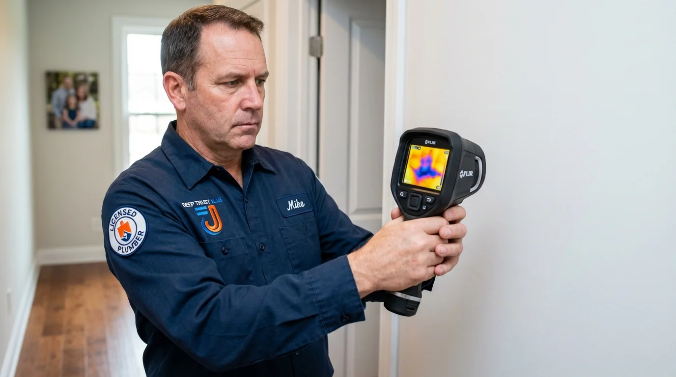 Thermal imaging leak detection by Johns Plumbing LLC in East Aurora